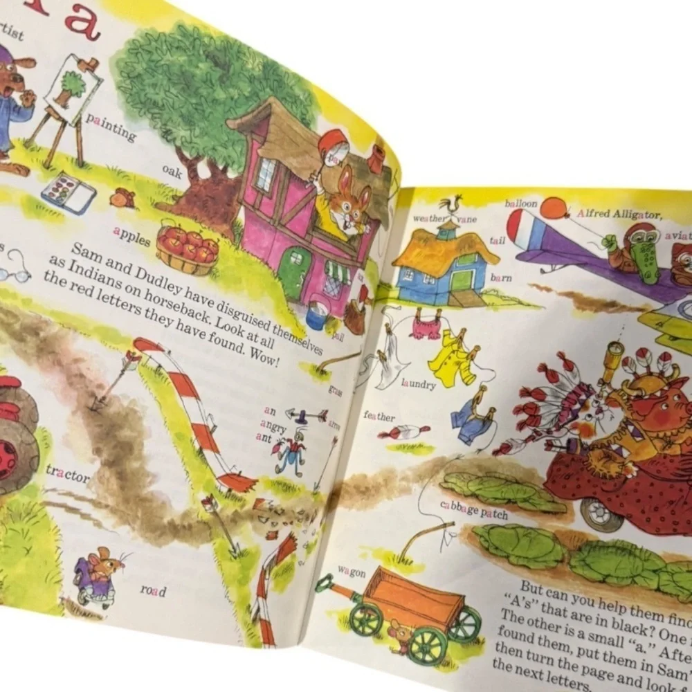 RICHARD SCARRY’s Find Your ABCs Book Kids busytown books cartoon nursery baby